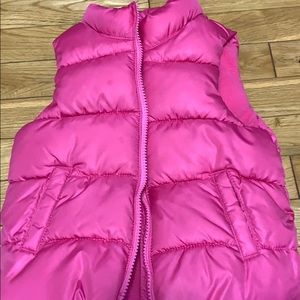 Toddler pink puffer vest
